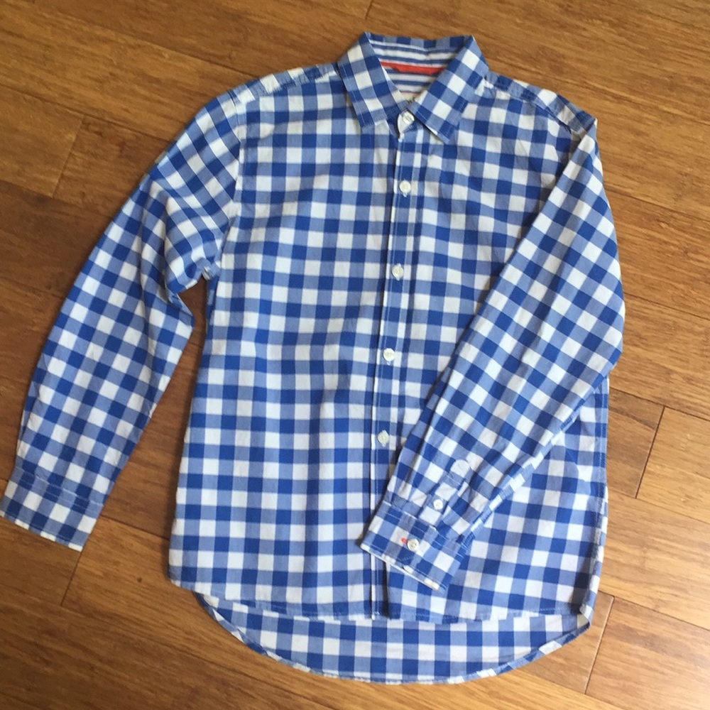 Gingham Mini Boden dress shirt sz 10